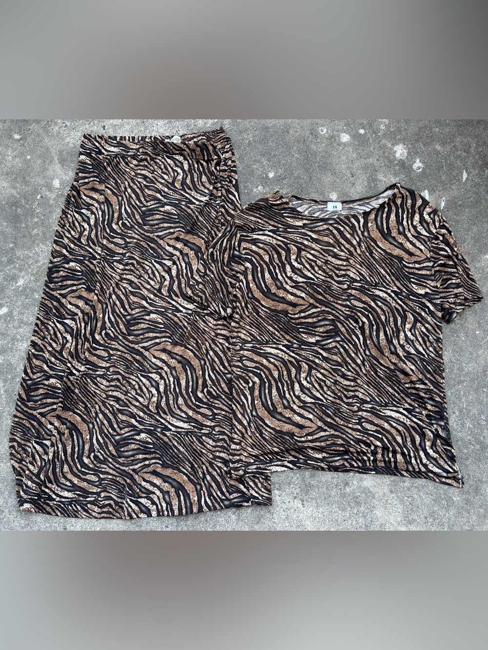 Animal-Print Brown & Black Women's Top
